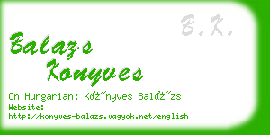 balazs konyves business card